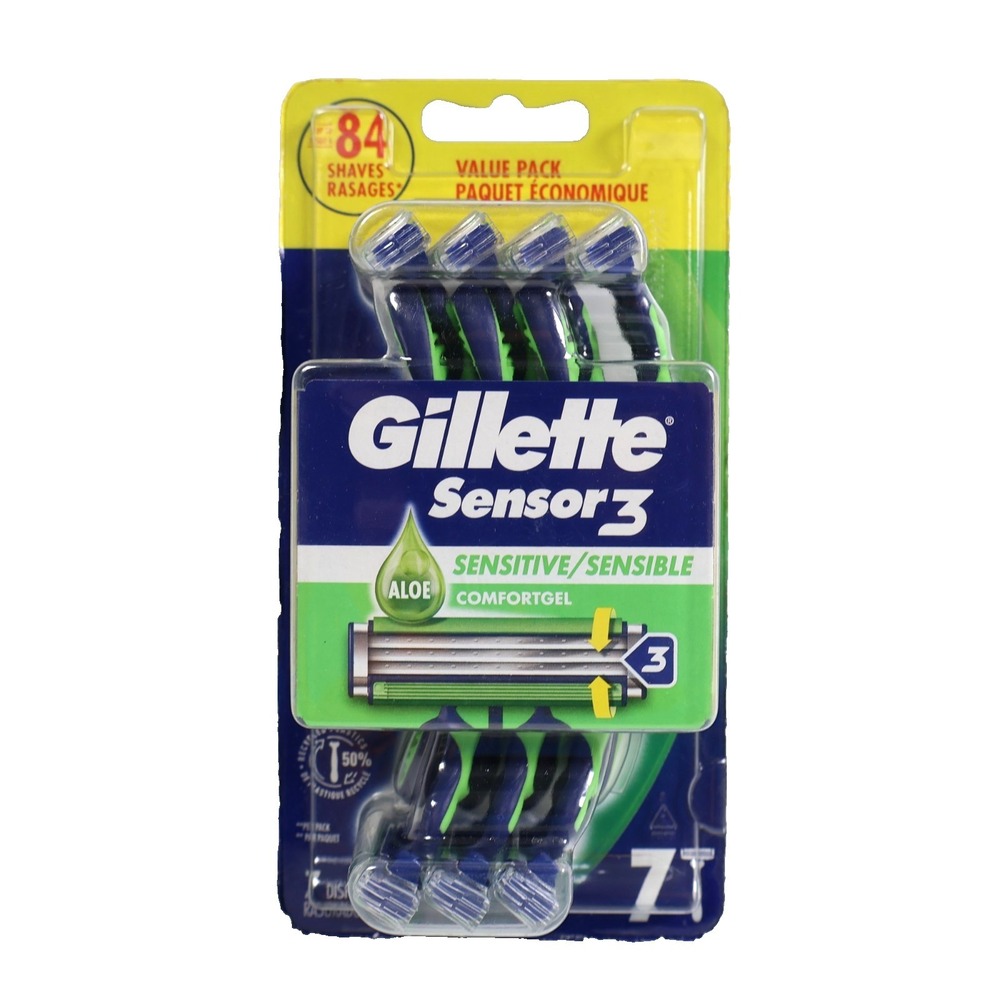 Gillette Sensor 3 Sensitive Disposable Razors 7 ct